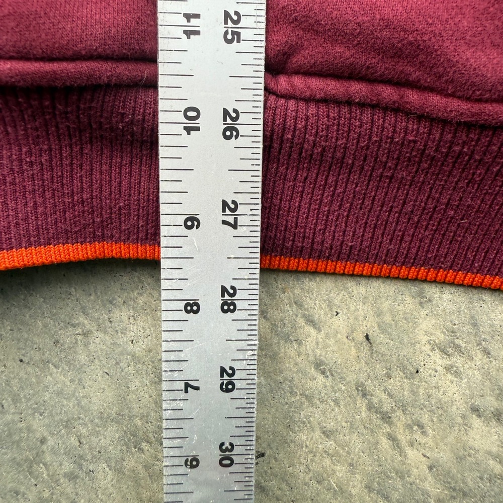 Nike Team Virginia Tech Hokies Quarter Zip Vintage Maroon Orange Mens Medium - Picture 8 of 8